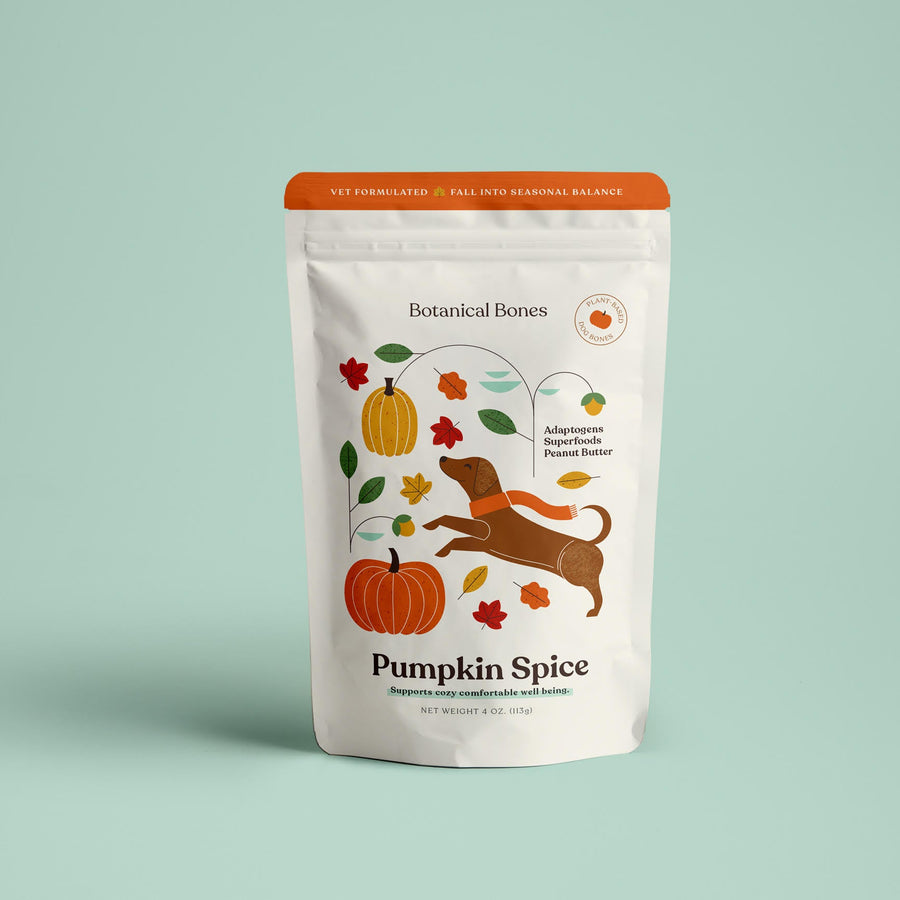 Pumpkin Spice | Seasonal Plant-Based Dog Treats for Cozy Comfortable Wellbeing